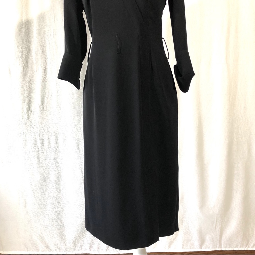 Tahari Arthur S. Levine Black Faux Wrap Dress - Picture 4 of 8